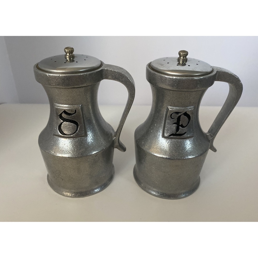 Benedict Proctor Salt and Pepper Shakers Vintage Pewter Collectible BNP USA